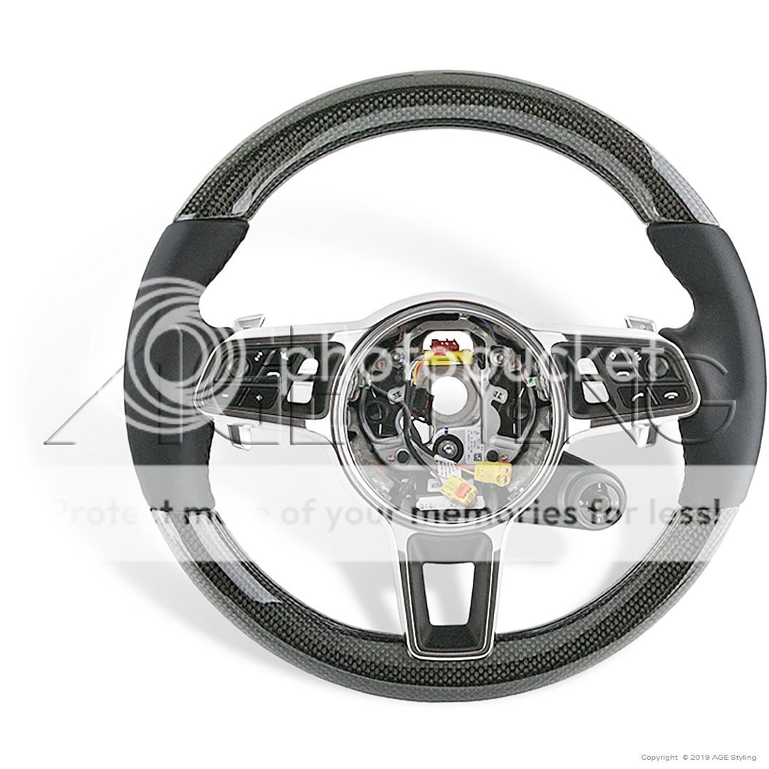 Porsche PANAMERA 971 Carbon Fiber Leather Steering Wheel w EHSS+ mode